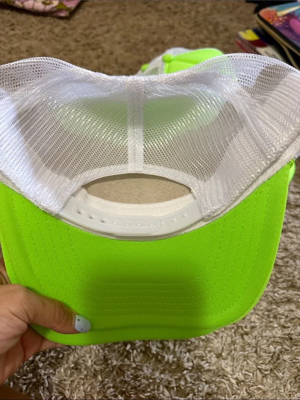 Unisex Neon Green Trucker Hat with Pink pickleball dink price for 1 selling 4